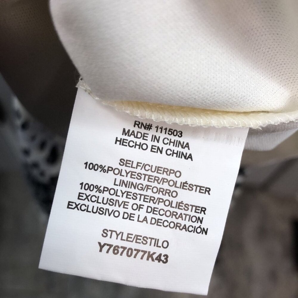 Luxology NWT dress Women’s asymmetrical Spaghetti Strap Black White midi size XL - Picture 10 of 12